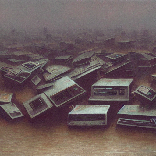 A Stable Diffusion generated picture in the style of Beksinski