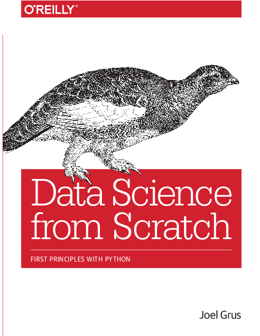 The book cover of Data Science from Scratch with Python