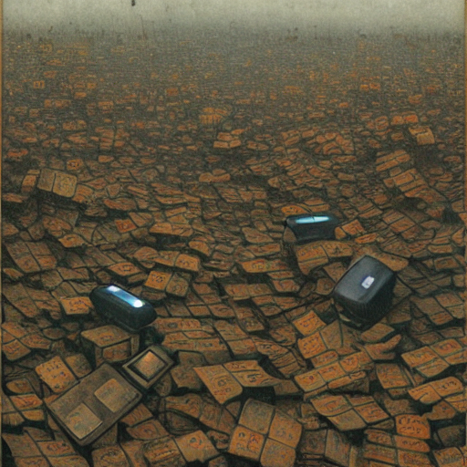 A Stable Diffusion generated picture in the style of Beksinski